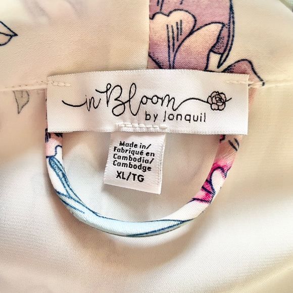 In Bloom by Jonquil Mia women’s floral wrap robe sleep loungewear chiffon L - Picture 4 of 13